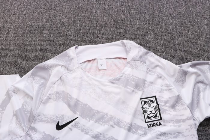 South Korea 22-23 White Short Sleeve Training Suit - 图片 3