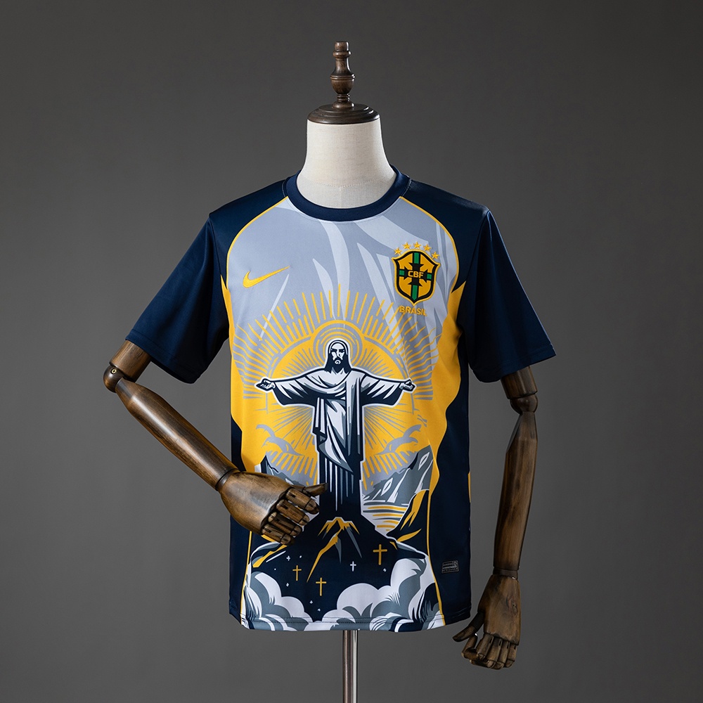JER-10066_1 Brazil 2026 Christ the Savior Yellow Jersey - 图片 1