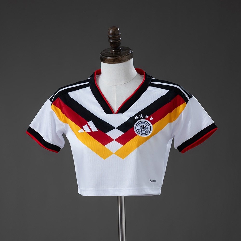 JER-10087_1 Germany 2026 Home Women's Crop Top Style Jersey - 图片 1