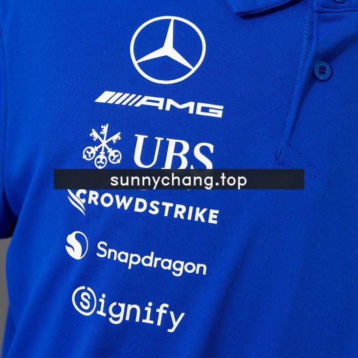 Mercedes-AMG Team 2026 F1 Racing Suit Blue Polo - 图片 6