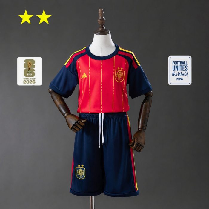 Spain 2026 Home 2-Star Champion Edition Kids Kit - 图片 2