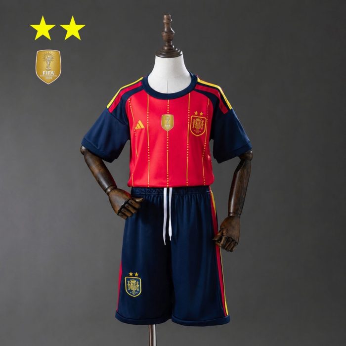 Spain 2026 Home 2-Star Champion Edition Kids Kit - 图片 4