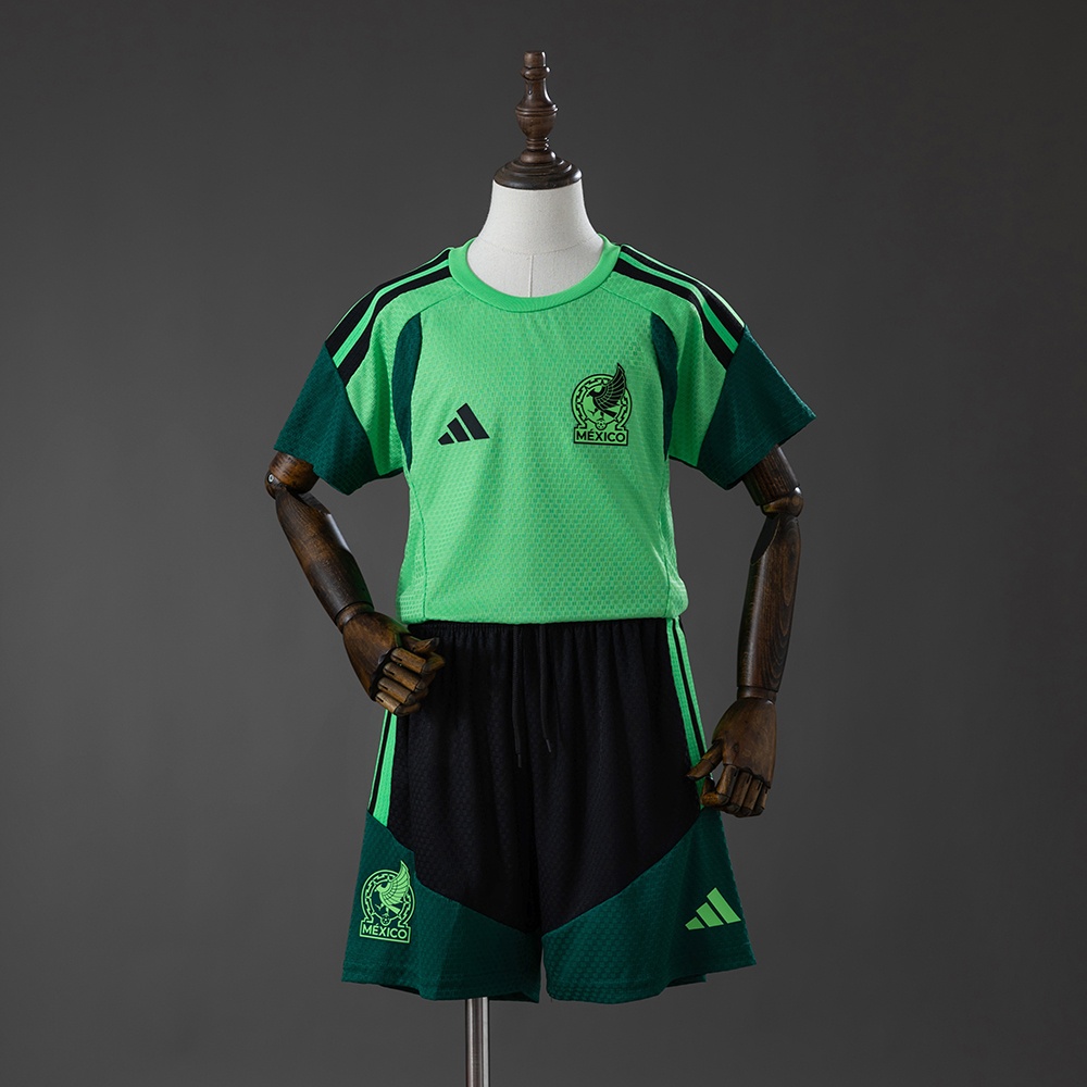 JER-10201_1 Mexico 2026 Player Version Training Kids Kit Jersey - Green - 图片 1