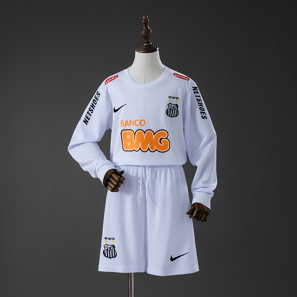 JER-10238_1 Santos 12/13 Home Retro Long Sleeve Kids Kit Jersey - 图片 1