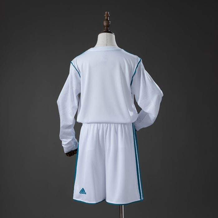 Real Madrid 17/18 Home Retro Long Sleeve Kids Kit Jersey - 图片 2