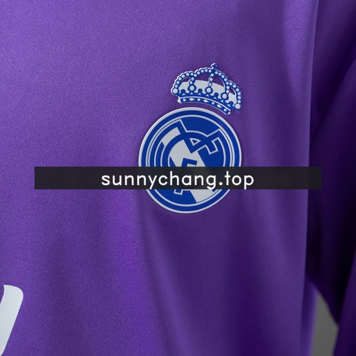 Real Madrid 16/17 Away Retro Long Sleeve Kids Kit Jersey - 图片 8