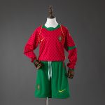 Portugal 2004 Home Retro Long Sleeve Kids Kit Jersey