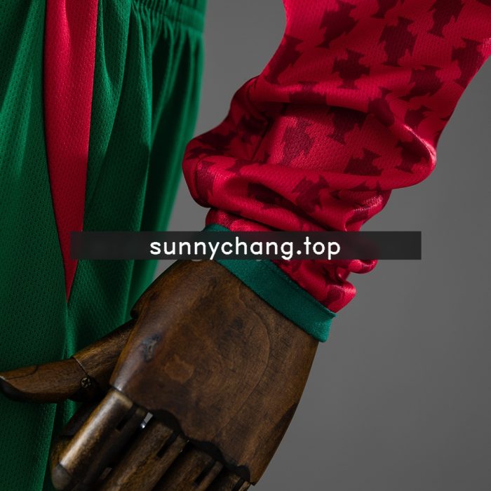 Portugal 2004 Home Retro Long Sleeve Kids Kit Jersey - 图片 4