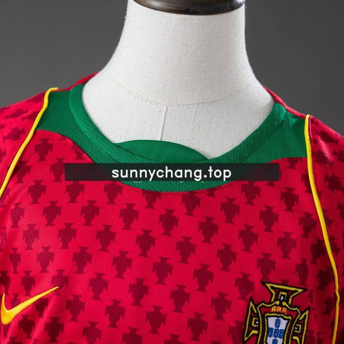 Portugal 2004 Home Retro Long Sleeve Kids Kit Jersey - 图片 8