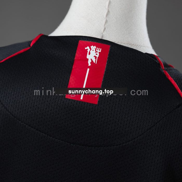 M-U 07/08 Away Retro Long Sleeve Kids Kit Jersey - 图片 3