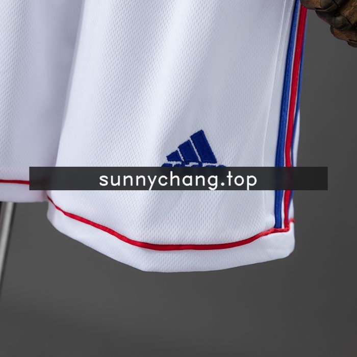 France 1998 Home Retro Long Sleeve Kids Kit Jersey - 图片 3