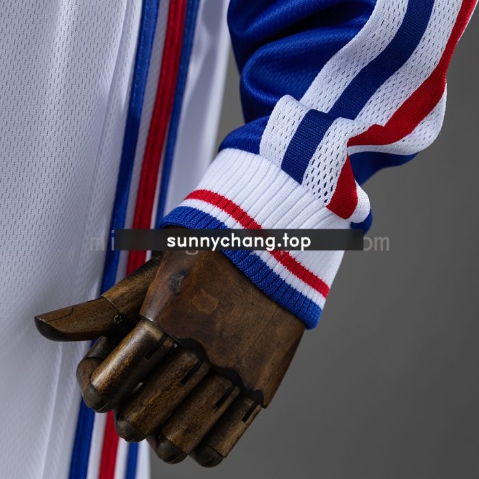 France 1998 Home Retro Long Sleeve Kids Kit Jersey - 图片 4