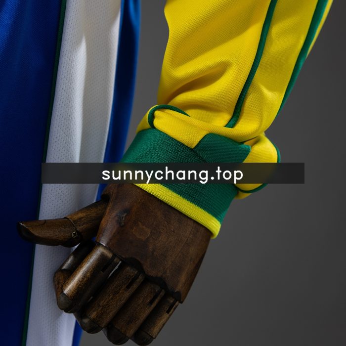 Brazil 1998 Home Retro Long Sleeve Kids Kit Jersey - 图片 4