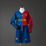 Barcelona 08/09 Home Retro Long Sleeve Kids Kit Jersey