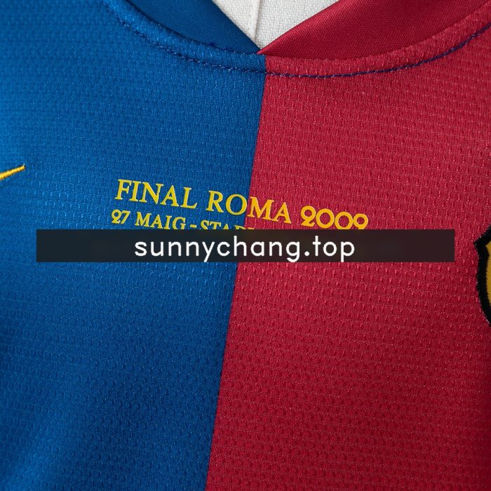 Barcelona 08/09 Home Retro Long Sleeve Kids Kit Jersey - 图片 8