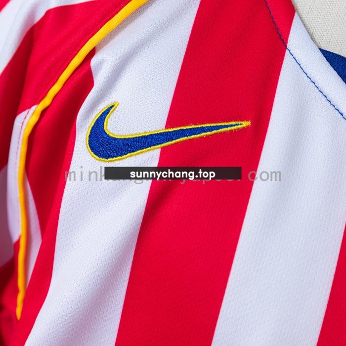 Atletico Madrid 04/05 Home Retro Long Sleeve Kids Kit Jersey - 图片 6