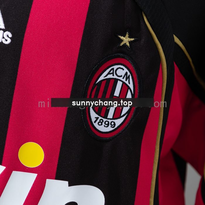 AC Milan 06/07 Home Retro Long Sleeve Kids Kit Jersey - 图片 6