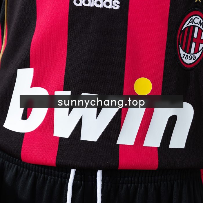 AC Milan 06/07 Home Retro Long Sleeve Kids Kit Jersey - 图片 8