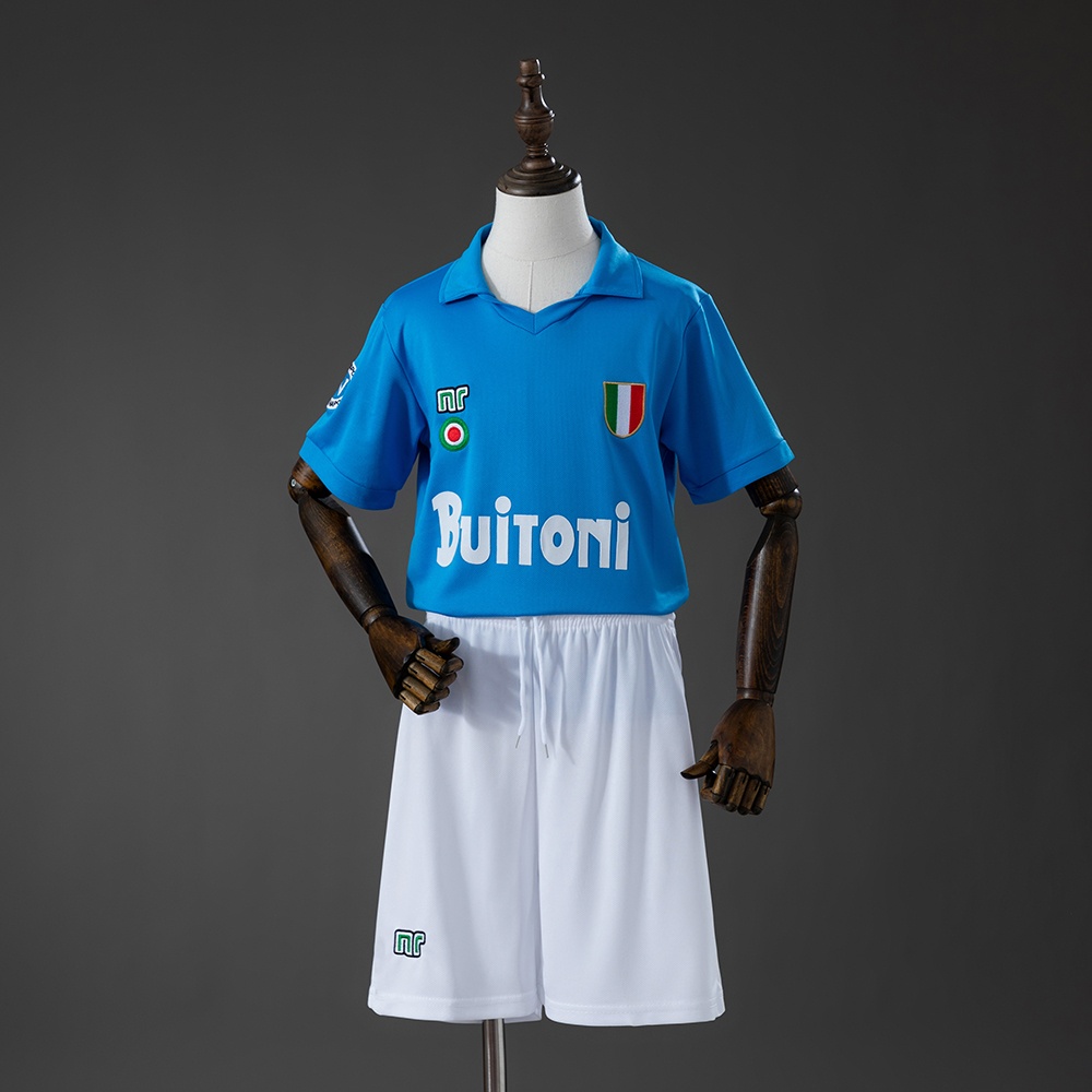 JER-10262_1 Napoli 87/88 Home Retro Kids Kit Jersey - 图片 1