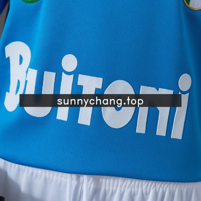 Napoli 87/88 Home Retro Kids Kit Jersey - 图片 8