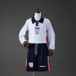 England 1998 Home Retro Long-Sleeved Kids Kit Jersey