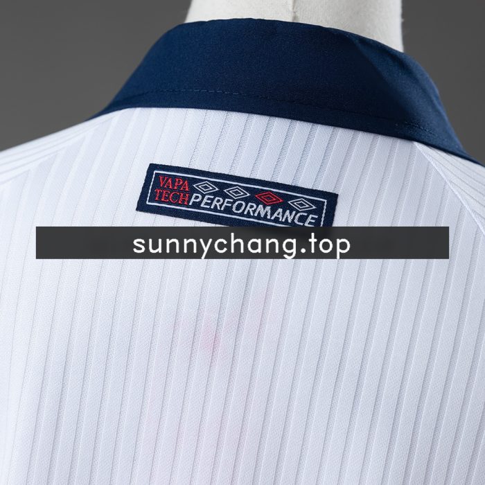 England 1998 Home Retro Long-Sleeved Kids Kit Jersey - 图片 3