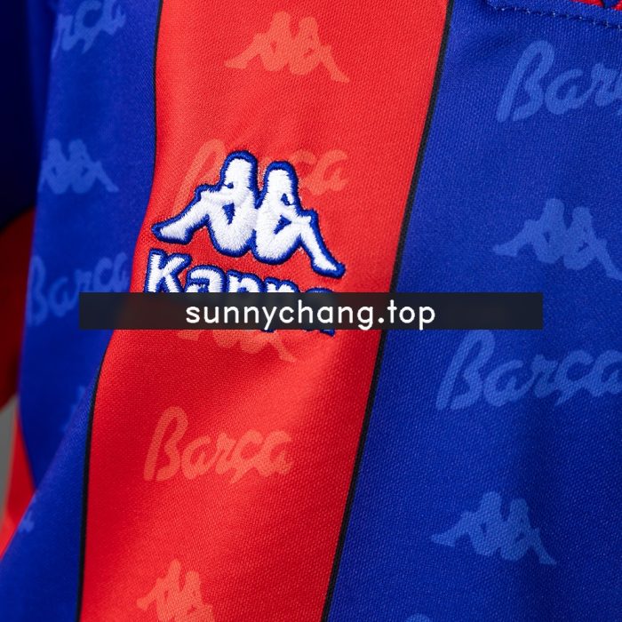 Barcelona 96/97 Home Retro Kids Kit Jersey - 图片 6