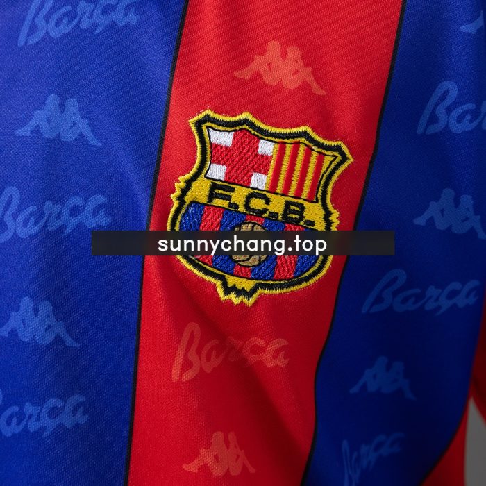 Barcelona 96/97 Home Retro Kids Kit Jersey - 图片 7