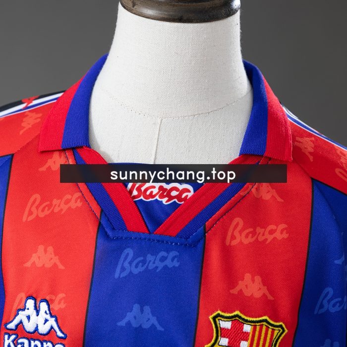 Barcelona 96/97 Home Retro Kids Kit Jersey - 图片 8