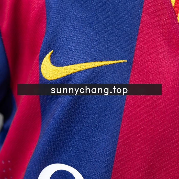Barcelona 14/15 Home Retro Long-Sleeve Kids Kit Jersey - 图片 7