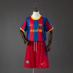 Barcelona 10/11 Home Retro Kids Kit Jersey