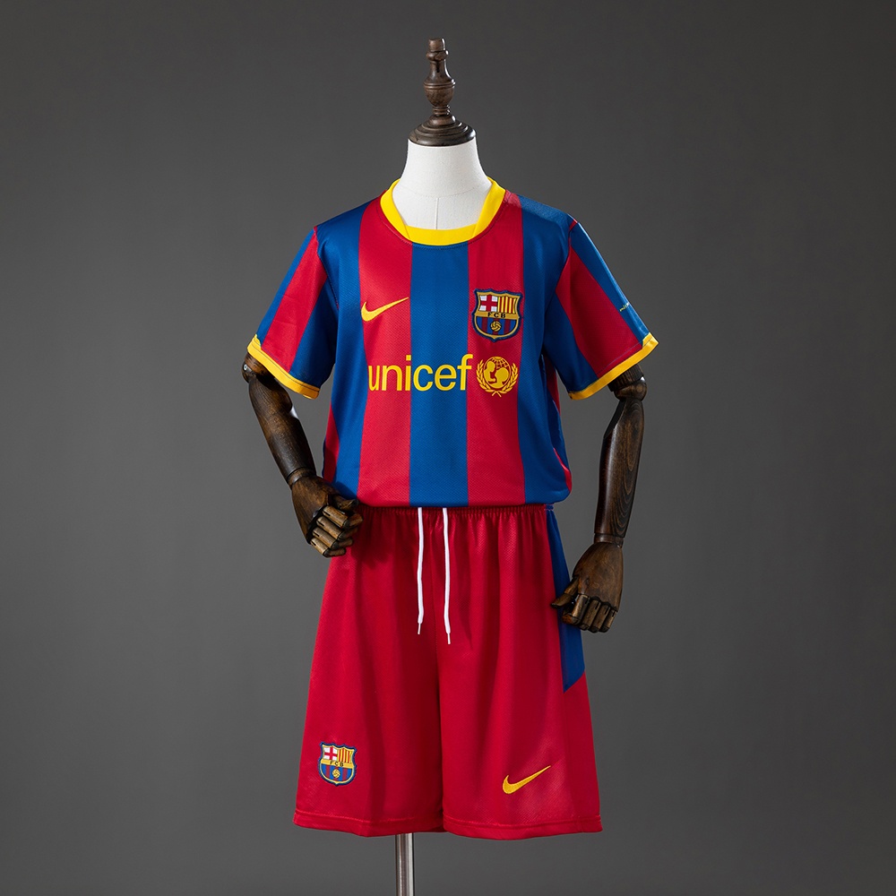 JER-10271_1 Barcelona 10/11 Home Retro Kids Kit Jersey - 图片 1