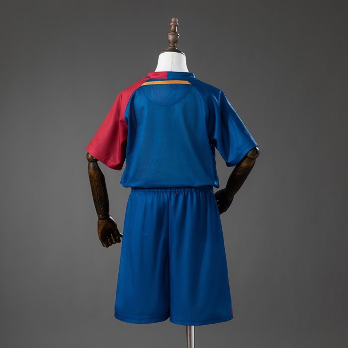 Barcelona 08/09 Home Retro Kids Kit Jersey - 图片 2