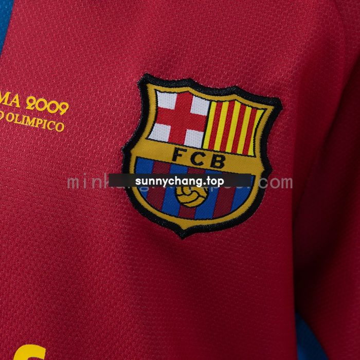 Barcelona 08/09 Home Retro Kids Kit Jersey - 图片 7