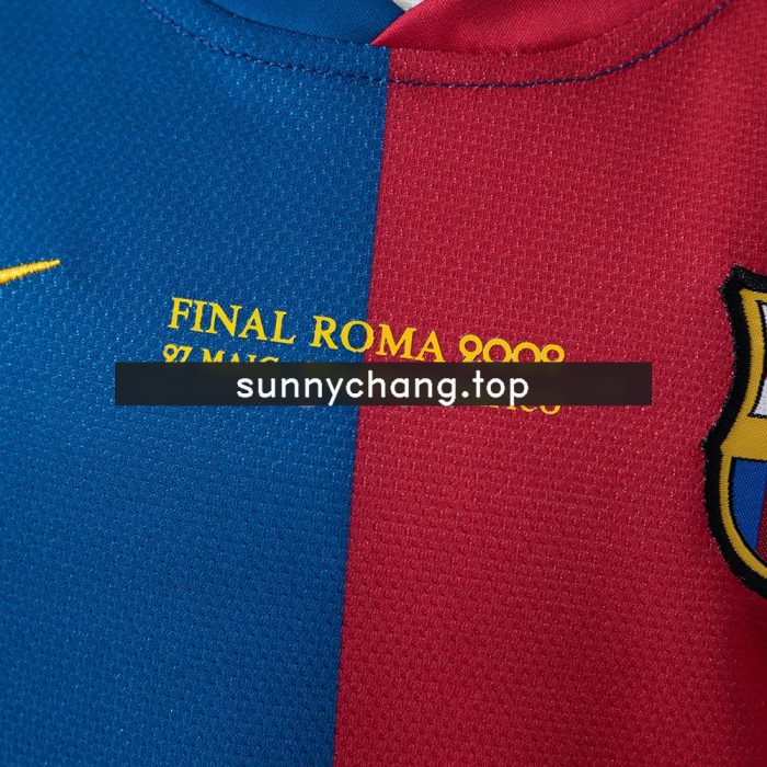 Barcelona 08/09 Home Retro Kids Kit Jersey - 图片 8