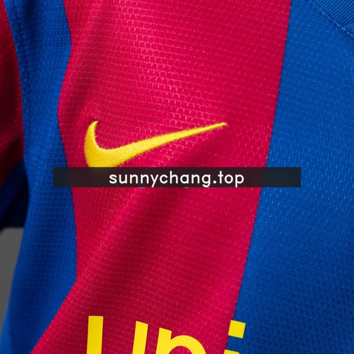 Barcelona 07/08 Home Retro Kids Kit Jersey - 图片 6