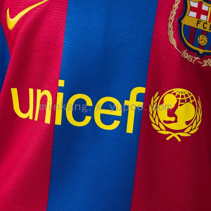 Barcelona 07/08 Home Retro Kids Kit Jersey - 图片 8