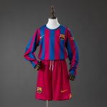 Barcelona 05/06 Home Retro Long Sleeve Kids Kit Jersey