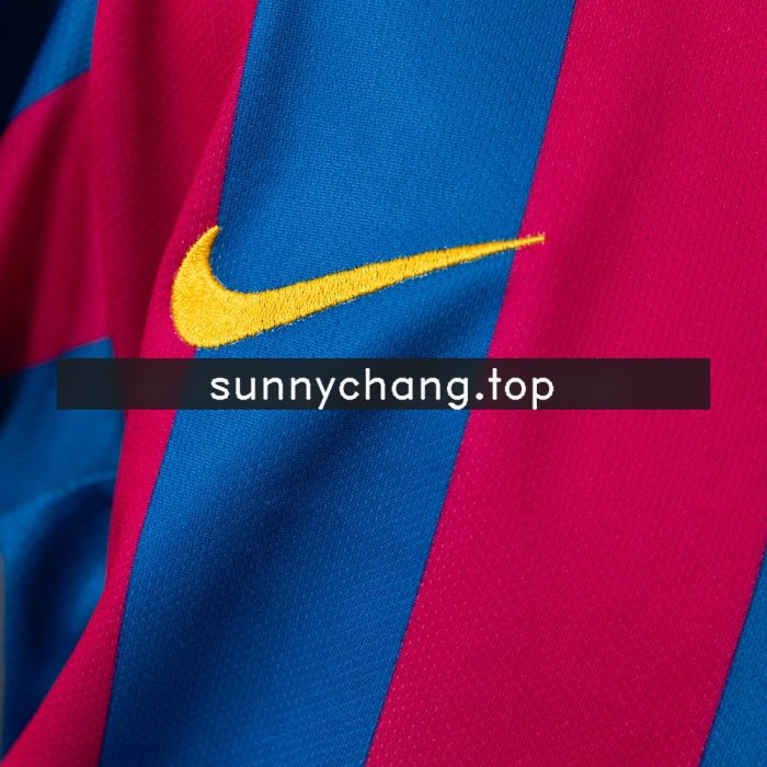 Barcelona 05/06 Home Retro Long Sleeve Kids Kit Jersey - 图片 6