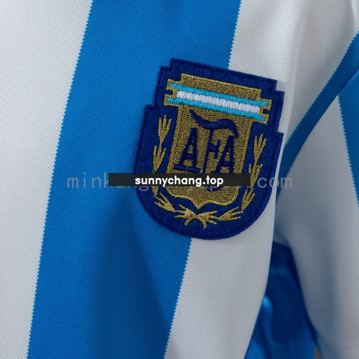 Argentina 1986 Home Retro Kids Kit Jersey - 图片 7