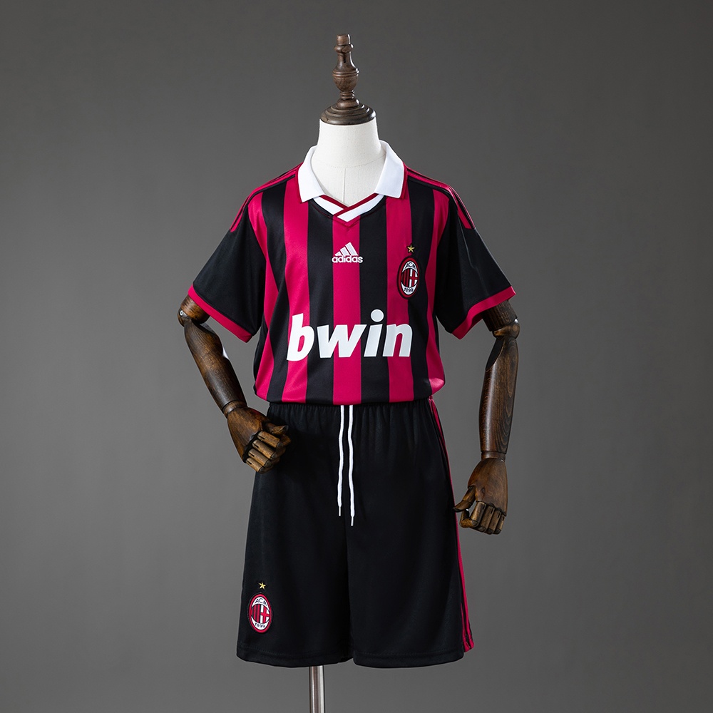 JER-10281_1 AC Milan 09/10 Home Retro Kids Kit Jersey - 图片 1