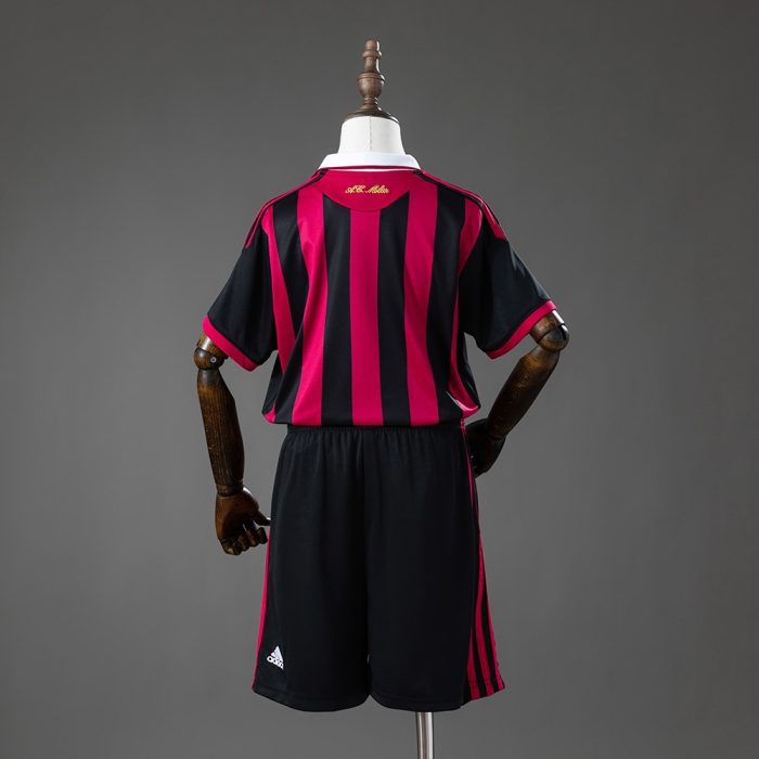 AC Milan 09/10 Home Retro Kids Kit Jersey - 图片 2