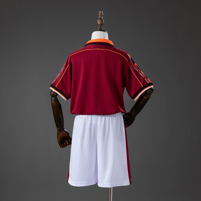 Roma 98/99 Home Retro Kids Kit Jersey - 图片 2