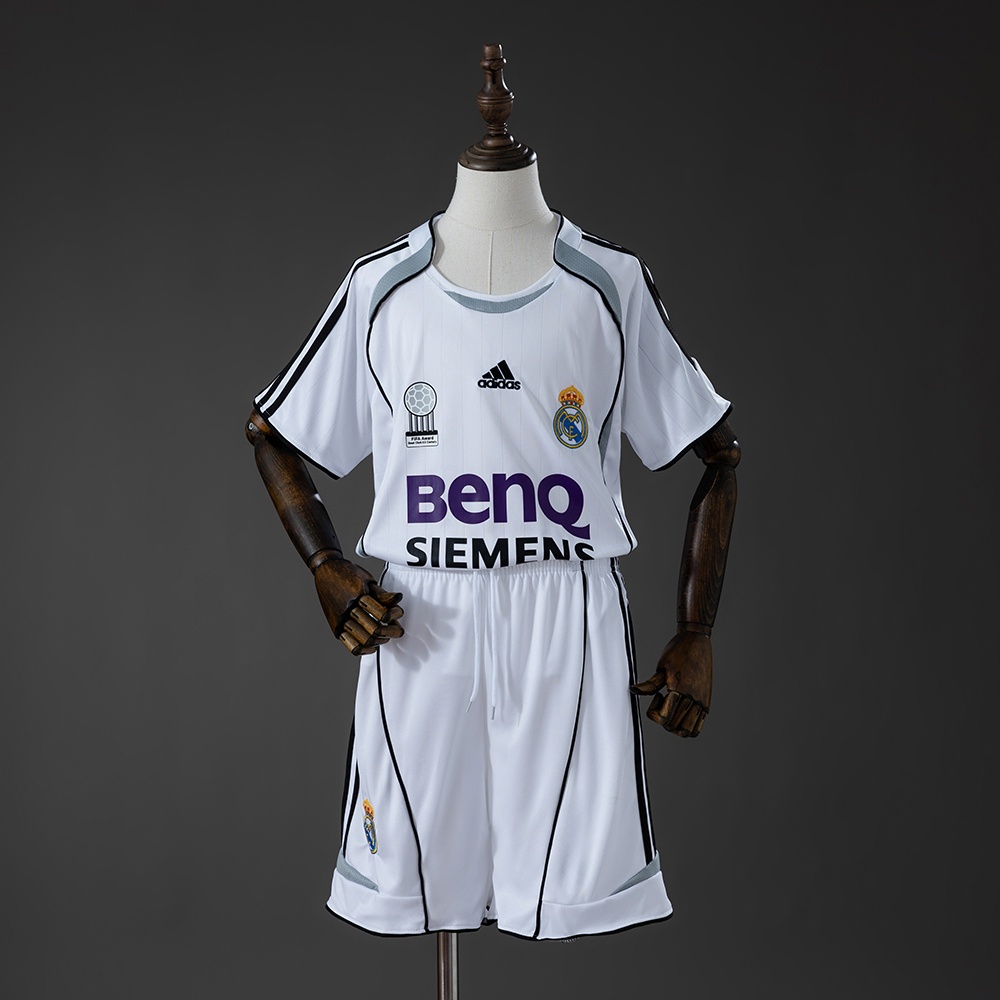 JER-10297_1 Real Madrid 06/07 Home Retro Kids Kit Jersey - 图片 1