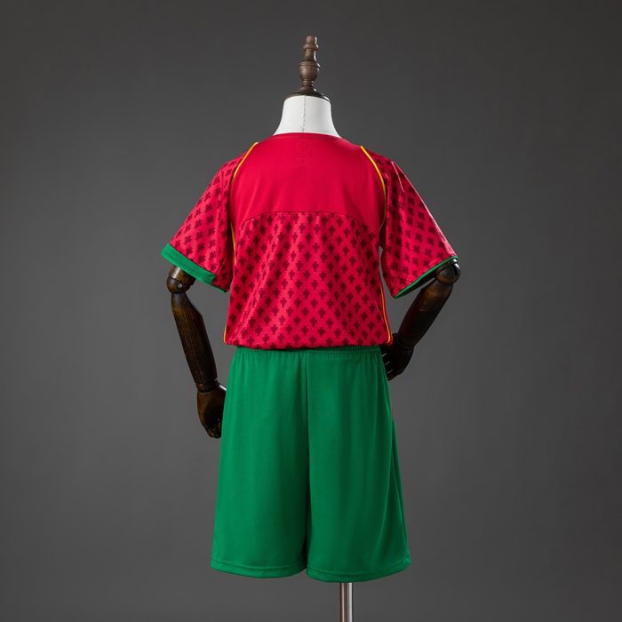 Portugal 2004 Home Retro Kids Kit Jersey - 图片 2