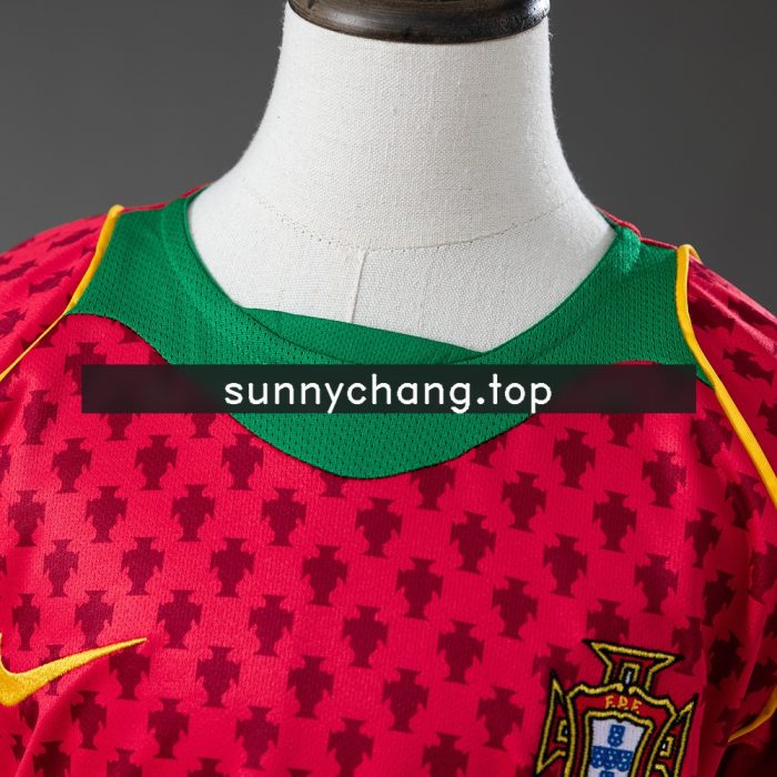 Portugal 2004 Home Retro Kids Kit Jersey - 图片 8