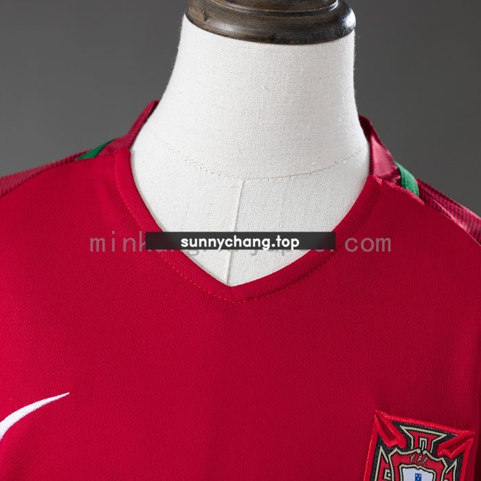 Portugal 16/17 Home Retro Kids Kit Jersey - 图片 8