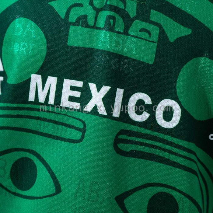 Mexico 1998 Home Retro Kids Kit Jersey - 图片 8