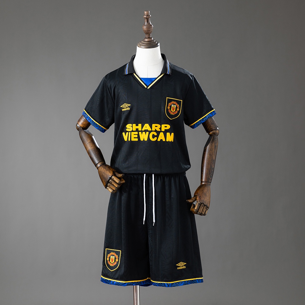 JER-10304_1 M-U 93/94 Away Retro Kids Kit Jersey - 图片 1