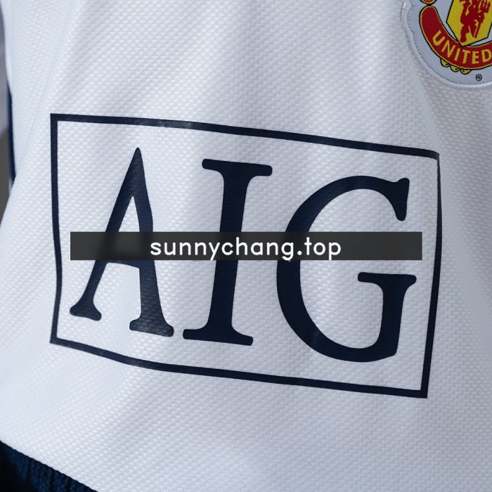 M-U 0809 Away Retro Kids Kit Jersey - 图片 8